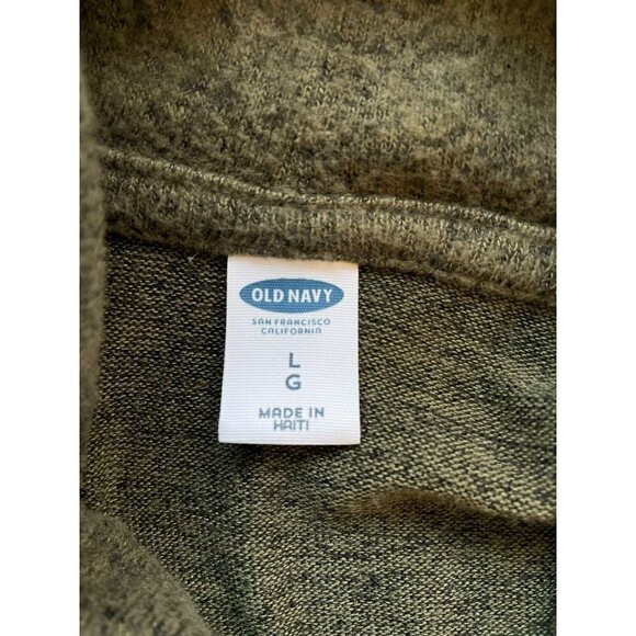 Old Navy Turtleneck Sweater Plush Tunic Extra Long Side Slits Women's Size Large - Picture 8 of 14